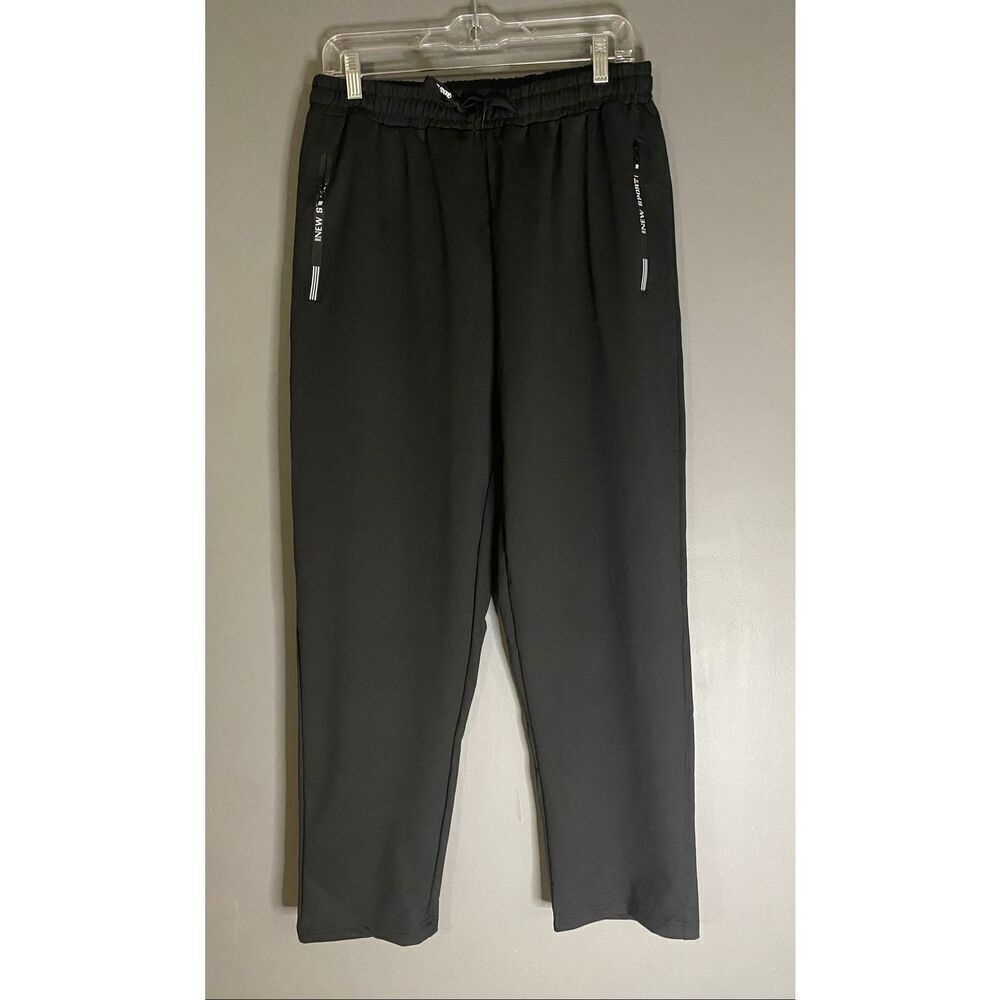 New Sport Black Quick Dry Athletic Sweat Pants Zipper Pockets Size XL NWOT